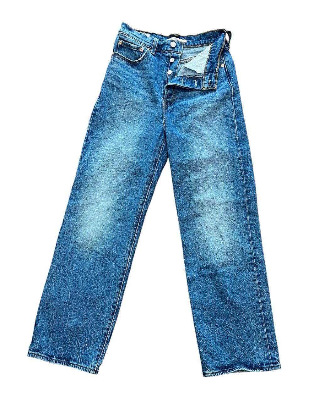 Classic Levi’s button fly ribcage denim jeans 27W 27L